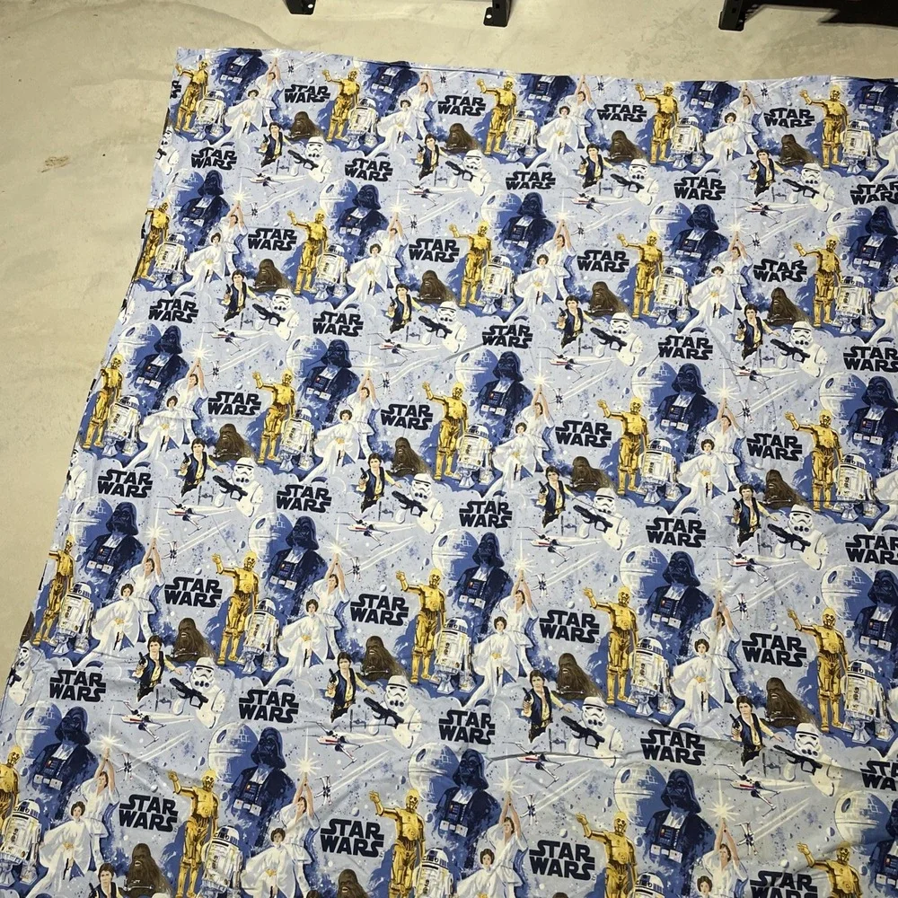 Pottery Barn Kids Star Wars Droid Organic Cotton Flat Sheet 88